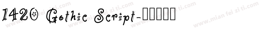 1420 Gothic Script字体转换